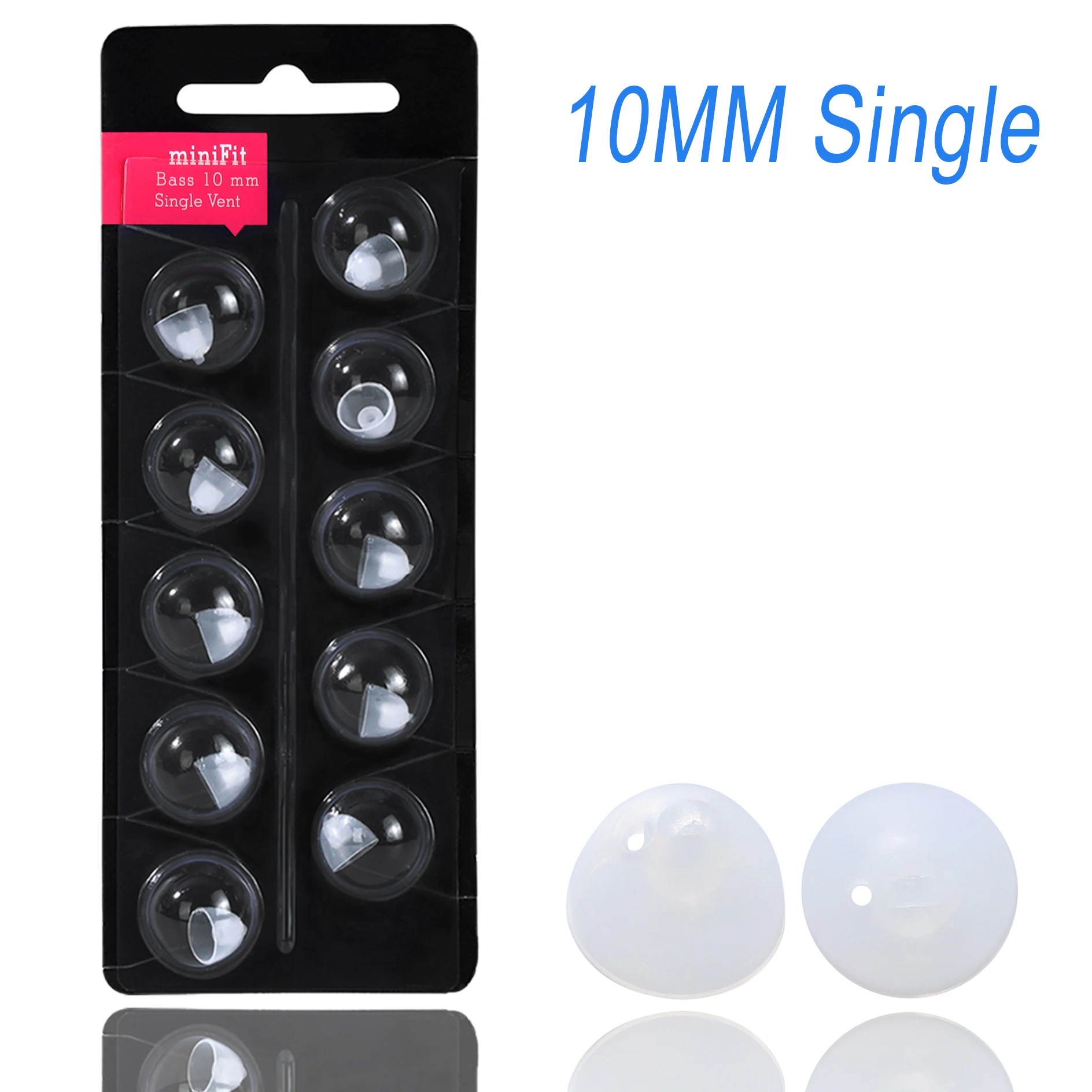 

Hearing Aid Domes 10mm Single Vent Fit Vented Ear Tip Dome for RITE Receivers Oticon Hearing Aid Accessories Pack of 10