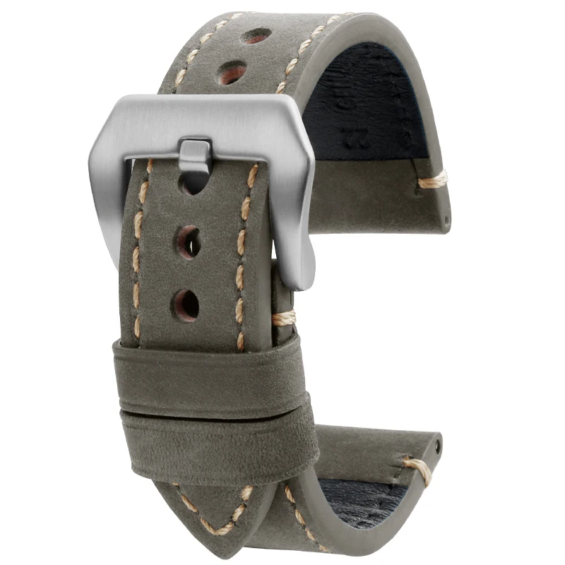 Cowhide Genuine Leather Watch Strap - Retro Style Accessory