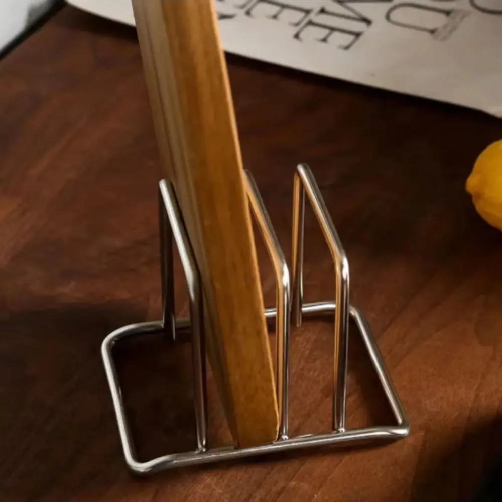 Durable Stainless Steel Cutting Board Holder 2 Sectional Rustproof Chopping Board Organizer Space Saving Kitchen Storage Rack