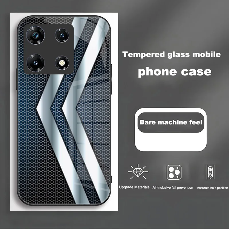 Luxury Shockproof Tempered Glass Phone Case Cover
