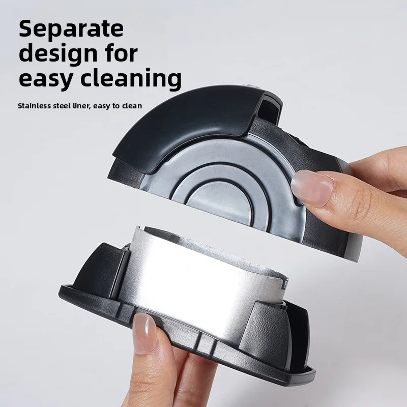 Car Ashtray Door Style Smokeless Ash Tray With Lid Portable Auto Truck Trash Bin Garbage Can Stainless Steel Liner Accessory