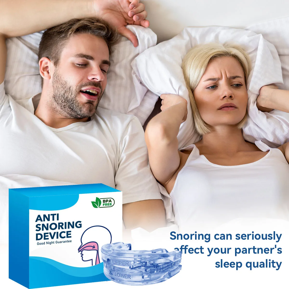 Anti Snoring Mouth Guard Adjustable Stop Apnea Teeth Bruxism Device