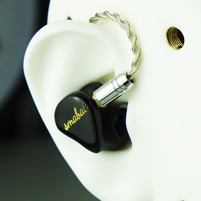 Smabat Black Bat HIFI Earbud 10mm Graphene Subwoofer Diaphragm Unit Resin In-Ear Earphone Bass Music IEM MMCX Headset NCO ST-10s