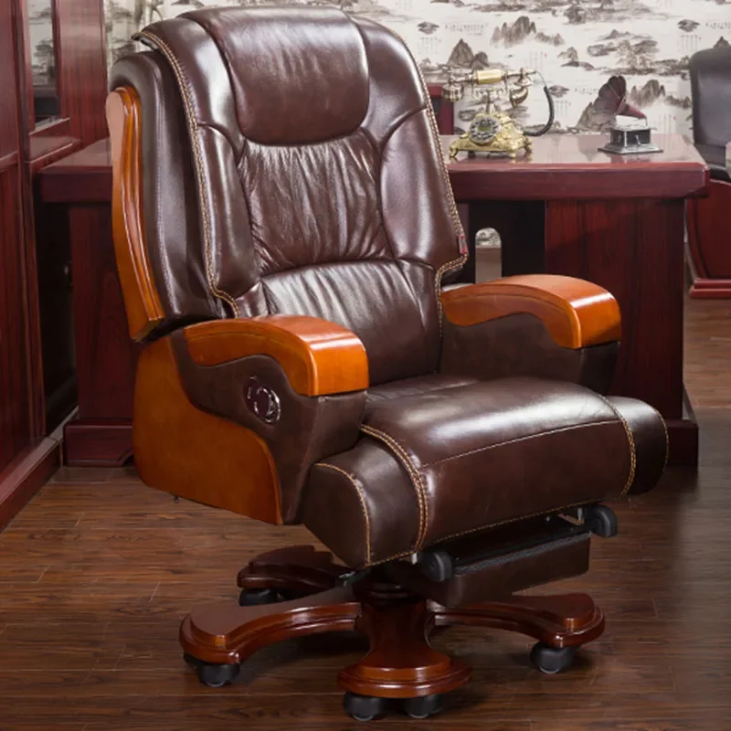 

Leather Classy Office Chairs Design Pillow Elastic Desk Gaming Chair Lounge Normal Back Rest Sillas De Oficina Rome Furniture