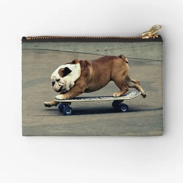 

Чехлы на молнии с английским бульдогом для скейтбординга, маленькое нижнее белье, кошелек, мужская сумка, женские носки с карманами для монет, трусики для ключей для хранения денег