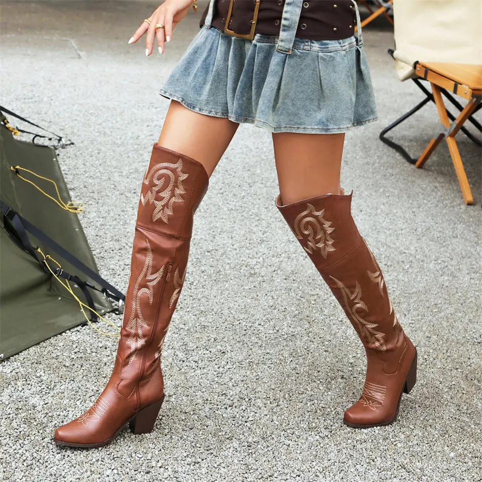 ウエスタンブーツ ウエスタン カントリーダンス カウボーイ 刺繍