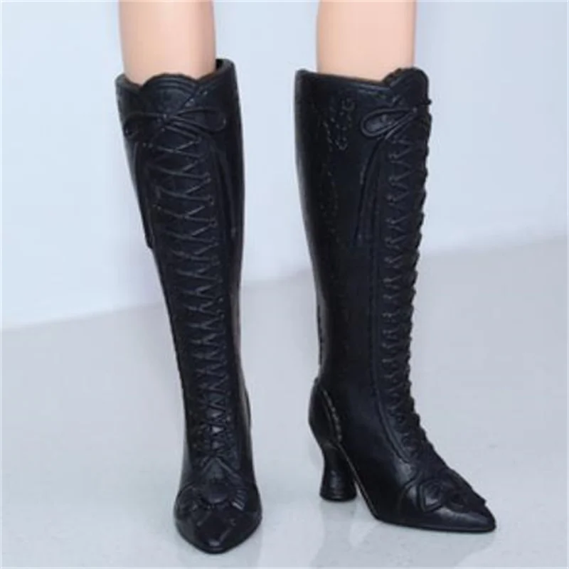 1/6 בובת נעלי מגפי ילדים DIY משחק בובת אביזרי נעליים ורוד לבן זהב צהוב שחור ירוק בובת Decors ילדה אוסף צעצועים