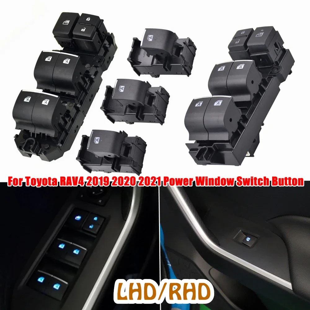 Lighted LED Power Single Window Switch Set for Toyota RAV4 RAV 4 2019 2020 Left Driving Backlight
