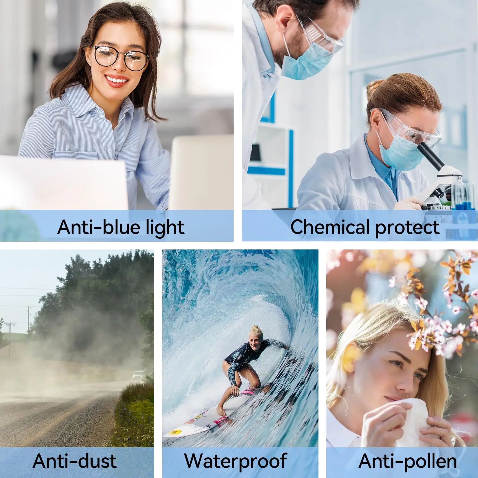Lunettes de Protection Anti-Lumière Bleue Multifocales 1 Pack
