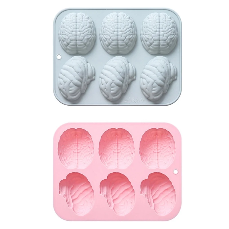 

Fondant Chocolate Mold 6 Cavity Brains Mold Baking Decorating Mold Nonstick