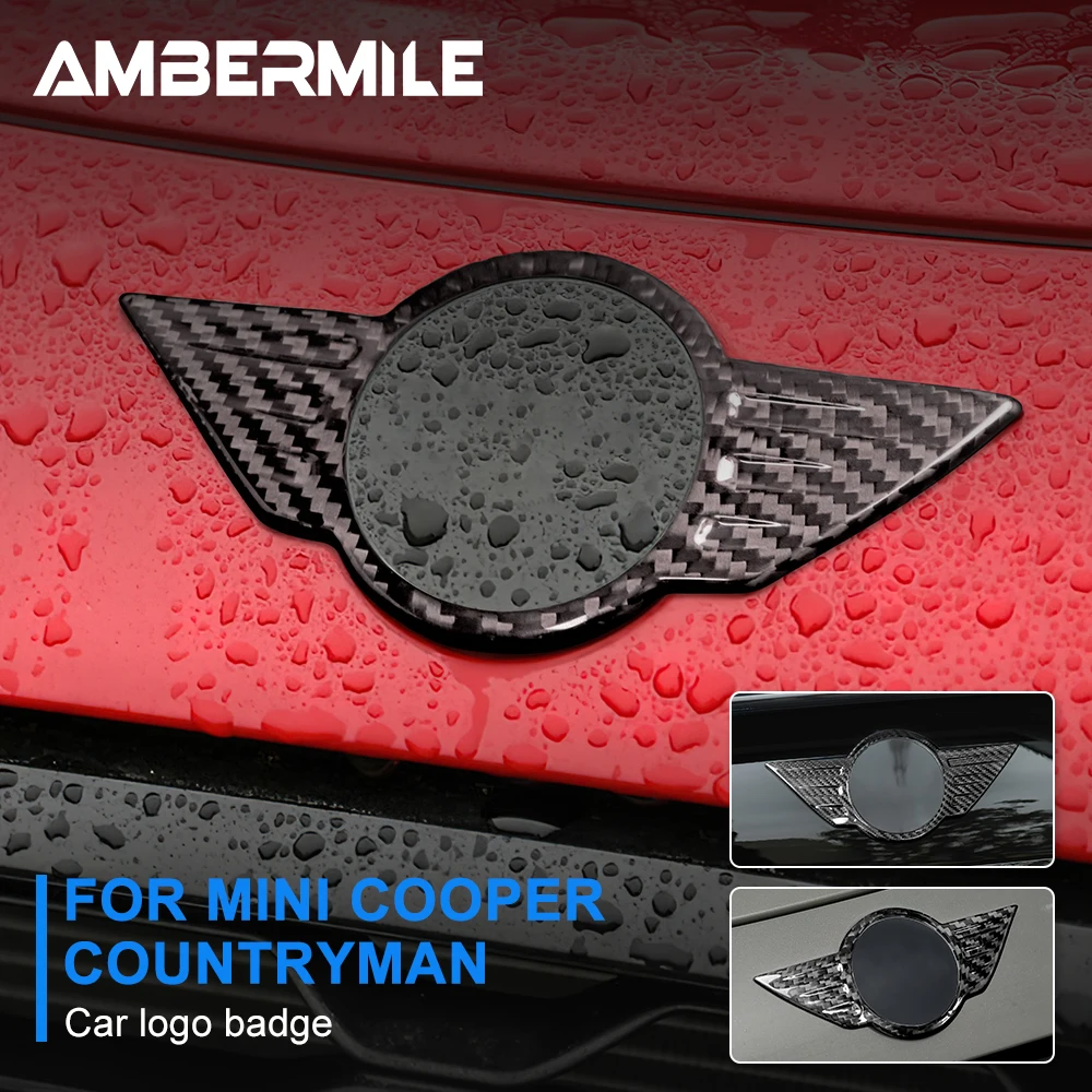 

Настоящее углеродное волокно для Mini Cooper R60 R61 R55 R56 R57 F54 F55 F56 F60 Автомобильный внешний передний задний логотип значок накладка наклейка