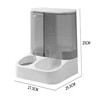 Pet Feeder 2-in-1 Pet Feeding Bowl Dog Cat Automatic Water Dispenser with Removable Stainless Steel Bowls Pet Supplies 6