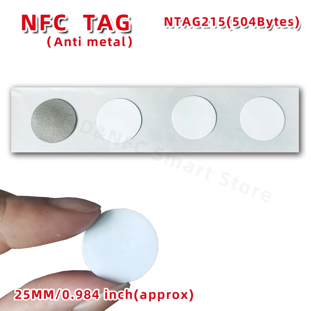 NFC Anti Metal Tag NFC215 Label RFID 215 Stickers NT/AG215 504 Bytes Tags Badges Lable  Sticker 13.56MHz For TagMo Forum Type2