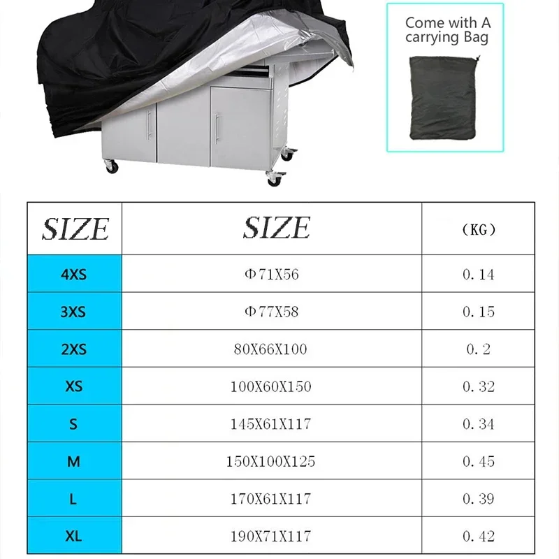 BBQ Cover Anti-Dust Waterproof Heavy Duty Grill Cover Rain Protective Round Rectangle Outdoor Barbecue Accessories grill cover