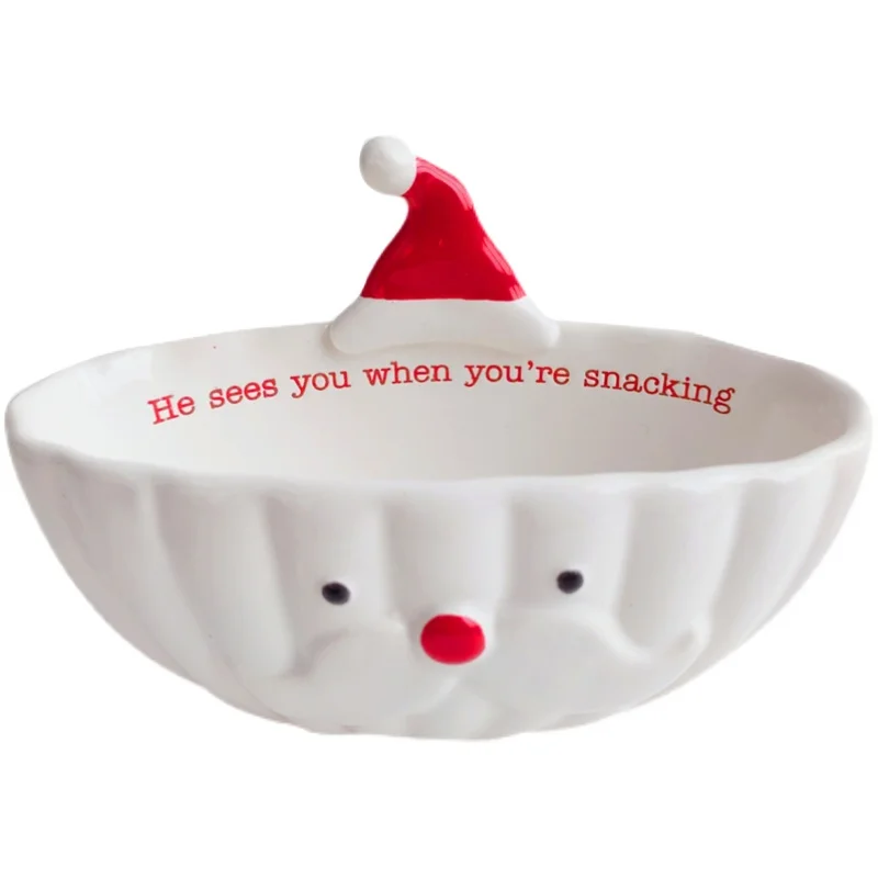 RedBrandChristmasSetSantaClausPlateCupSnowmanStorageTankIce