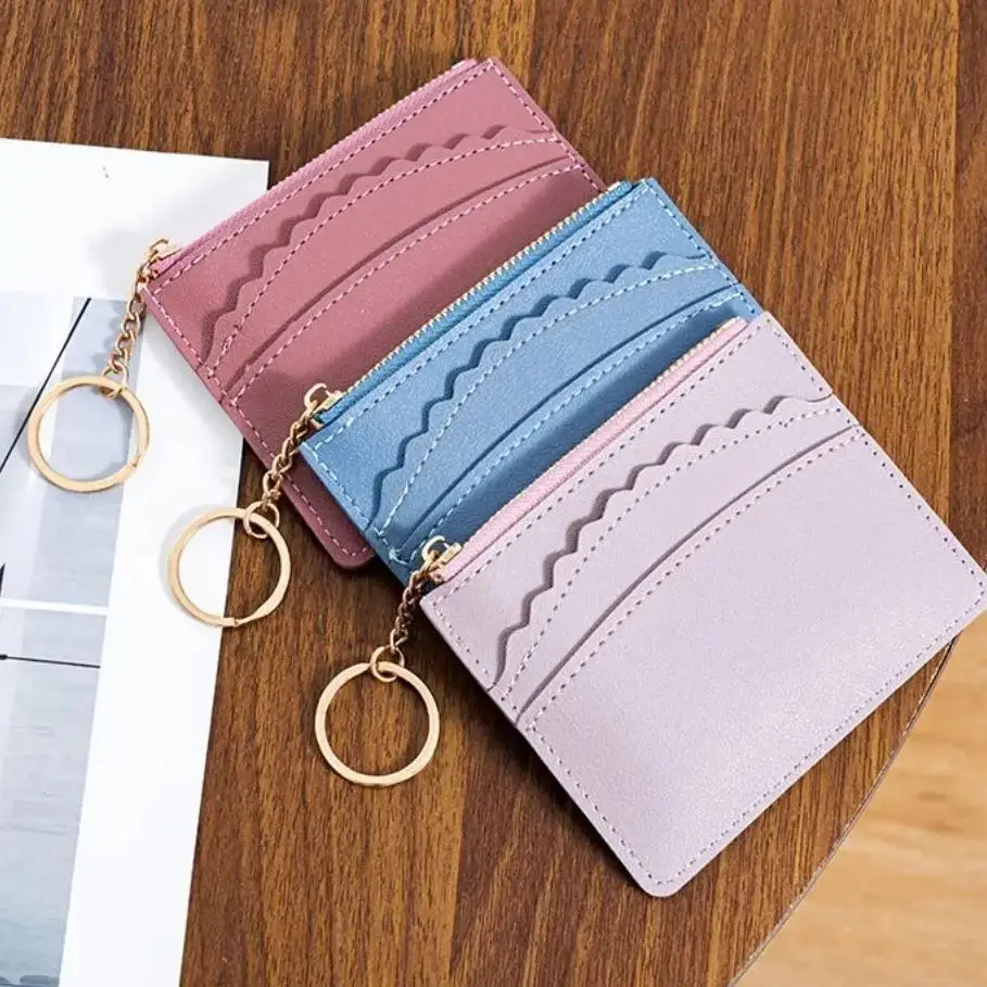 

Multi-card Slot Coin Purse Fashion Large-capacity Leather Card Bag Zipper Money Bag