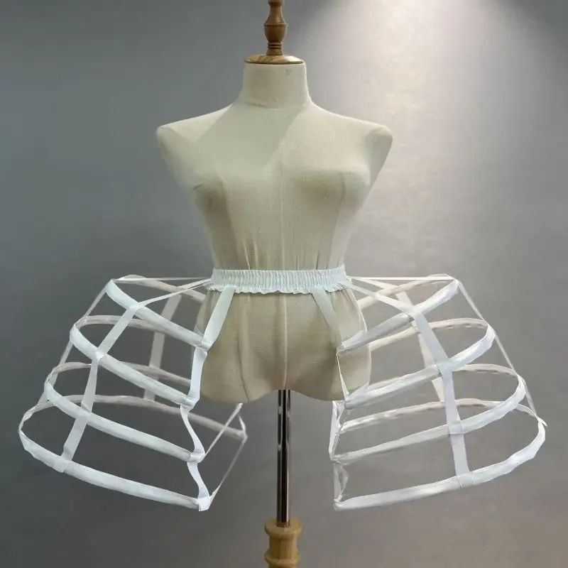 Baroque Pannier Petticoat Victorian Bustle Cage Hoop Skirt Underskirt Crinoline Cosplay Vintage