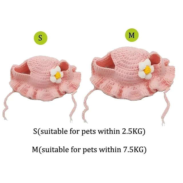 Cat Hat  Hand-made Elastic Woven Cap Pet Hat Puppy Kitten Headwear Knitted Hat Party Photo Shoot Props Decoration Cat Accessorie 2