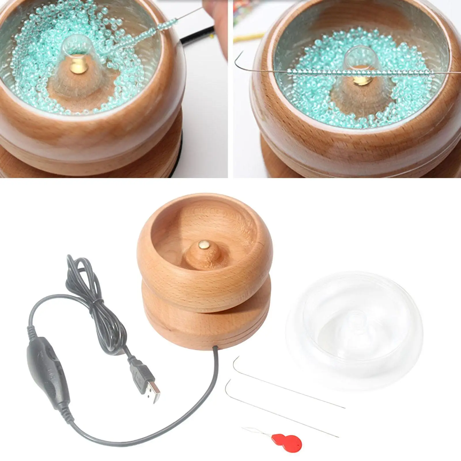 전기 비드 스피너 USB 팔찌 스피너 허리 체인 팔찌 공예용