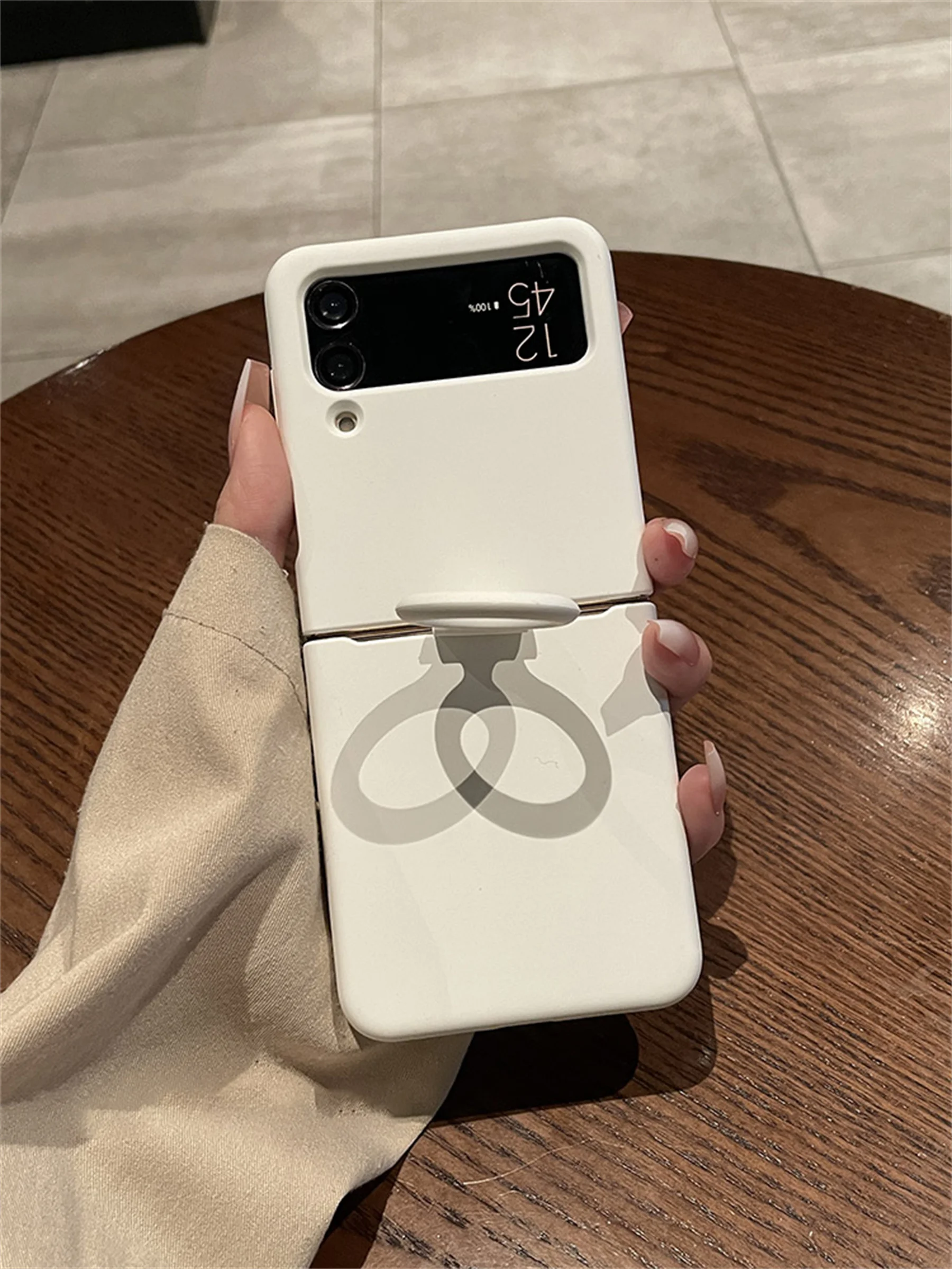 Luxury Liquid Silicone Solid Color Case with Ring - Shockproof Cover