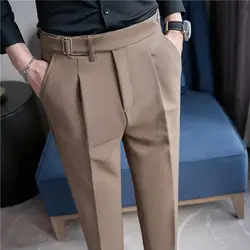 Dress Pants For Men High Quality New Korean Luxury Clothing All Match Slim Fit Casual Suit Pants Business Men's Formal Trousers