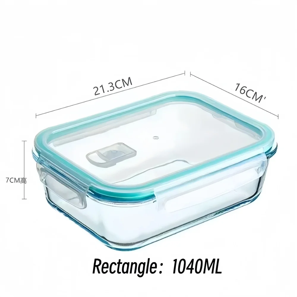 Glass Meal Prep Containers with Locking Lids - Airtight, Microwave & Dishwasher Safe Bento Box