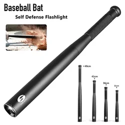 LED Self-defense Flashlight Waterproof Baseball Bat Can Focus Emergency Self-defense and Anti-riot Equipment Flashlight