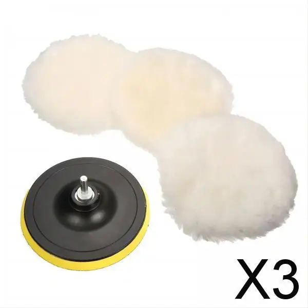 2-4pack 5Pcs Polishing Buffing Pads for Car Buffer Polisher Compounding Machine