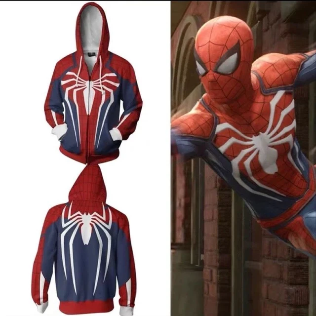 Chaqueta de Spiderman para hombre mujer, disfraz de Cosplay de Ps4, Sudadera con capucha y cremallera, abrigo diario, primavera y otoño _ - AliExpress Mobile