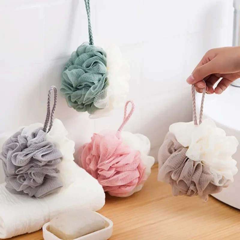 

Two Color Foam Rich Bath Ball Splicing Color Large Bath Flower Bath Ball Bath Ball Adult Bath Products Matching Color