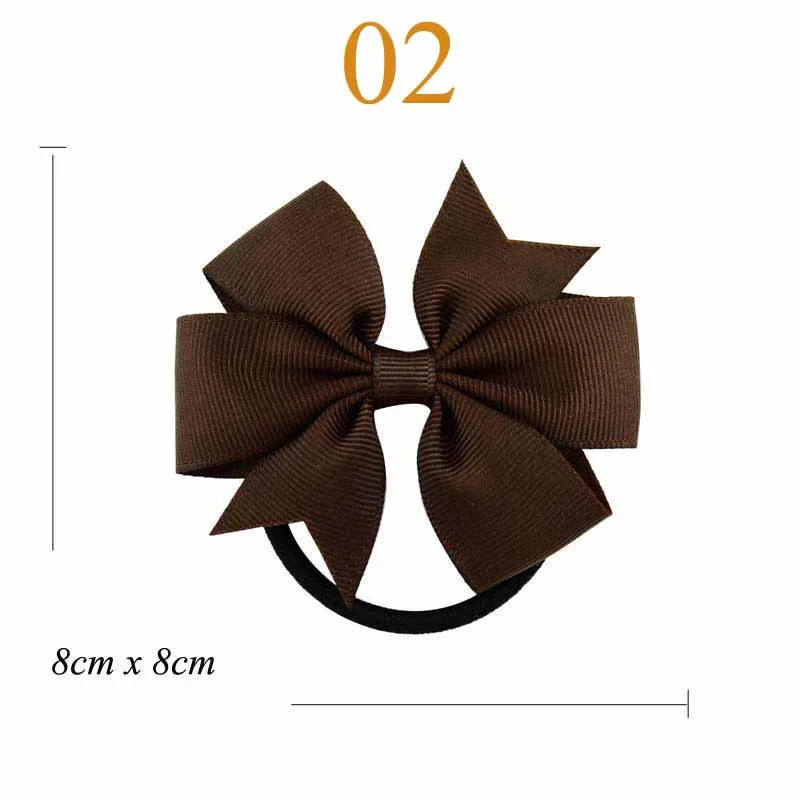 Elastic Hairband with 3 Knot and Floral Ribbon Accents - Handmade Girls' Party Hair Accessory