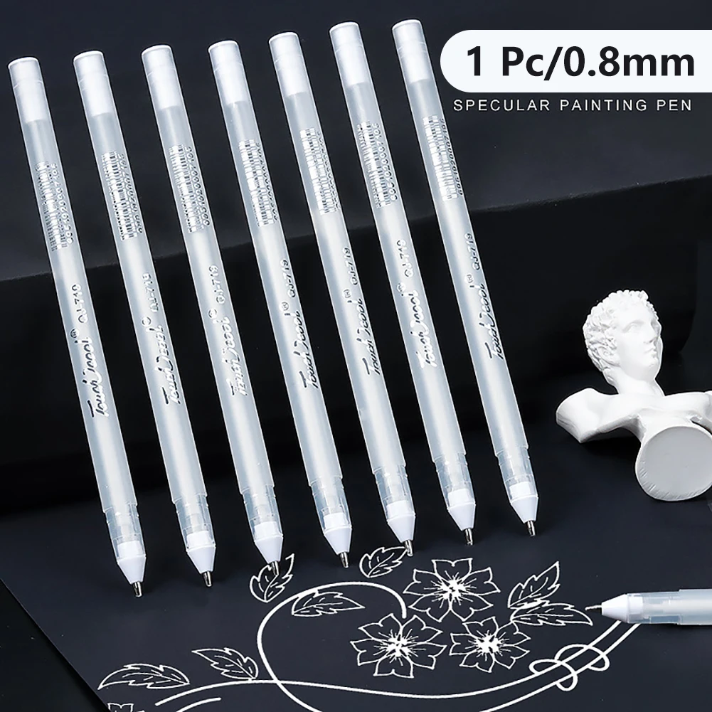 White Permanent Paint Pen Acrylic Maker Waterproof Oily Pens for Wood Plastic Leather Glass Stone Metal Canvas Ceramic Marker 3