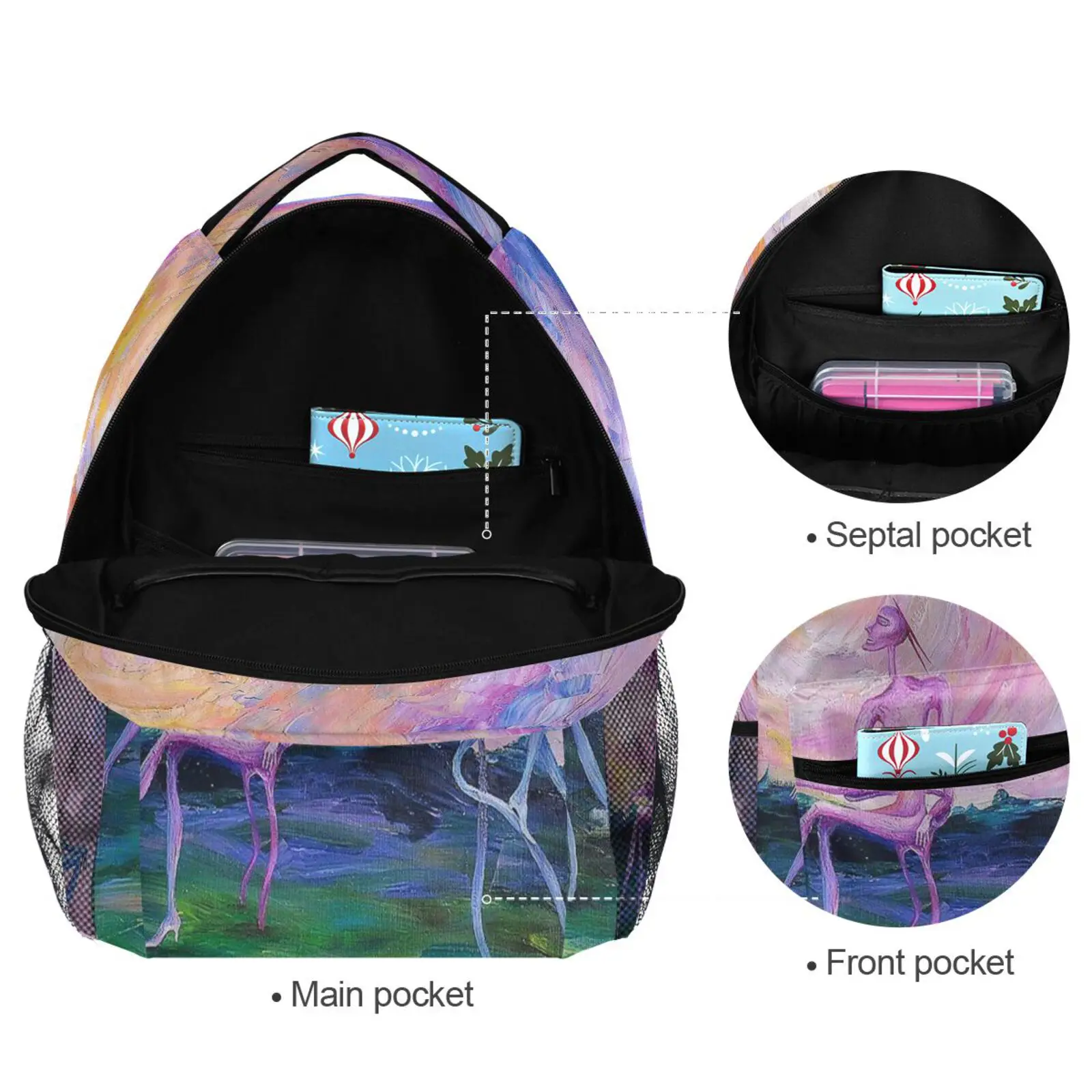 Children School Bags For Girls Kids Satchel Primary Orthopedic School Backpack Oil Painting Princess Backpack Teenager Schoolbag