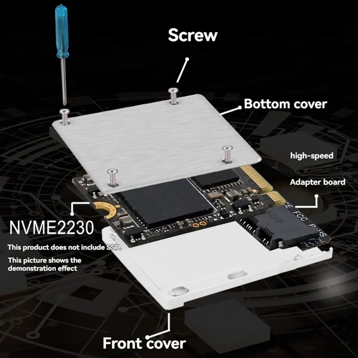 A10R M.2 NVME 2230 어댑터 카드 M.2 SSD 2230용 M.2 NVME 확장 지원-CFExpress Type-B 어댑터 카드 변환기