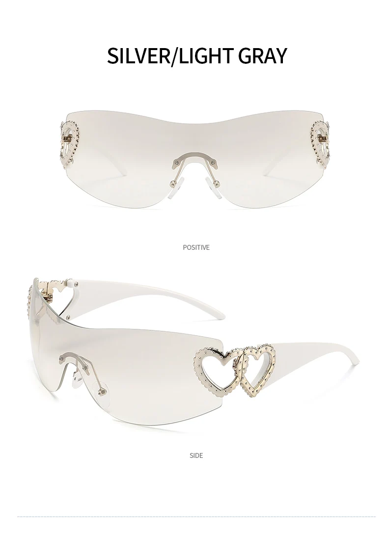 Damen mode trend sonnenbrille randlose einteilige luxus sonnenbrille fahren reise brille 2023 – Detail 14