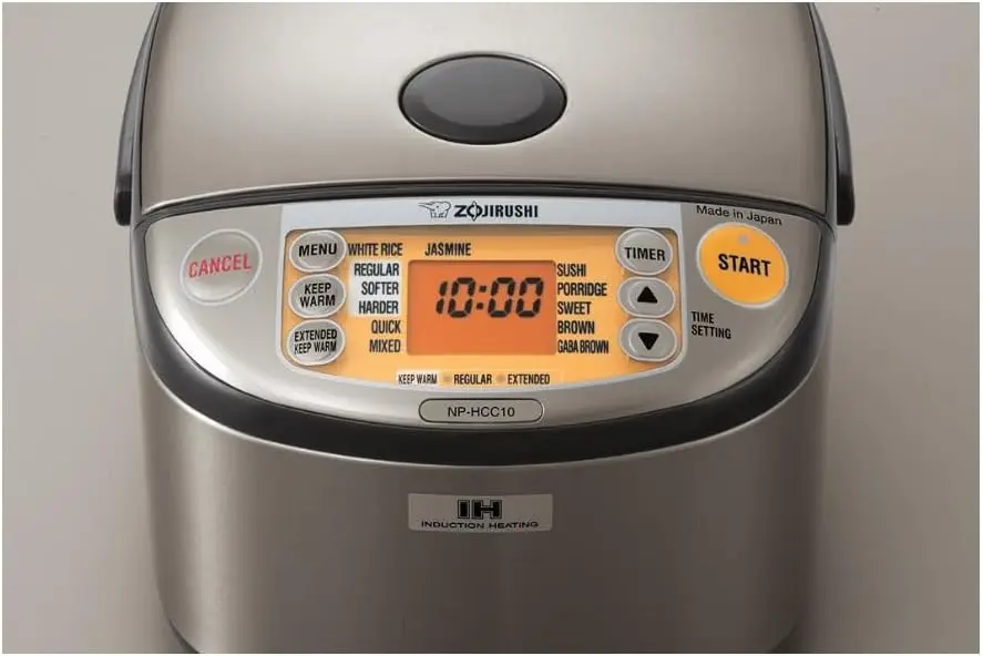 NP-HCC18XH Induction Heating System Rice Cooker and Warmer 1.8 L Stainless Dark Gray 9.5"D x 15.5"W x 11"H