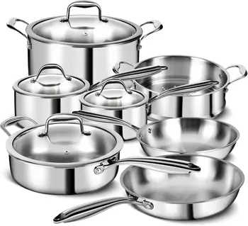 11-Piece Stainless Cookware Set 1
