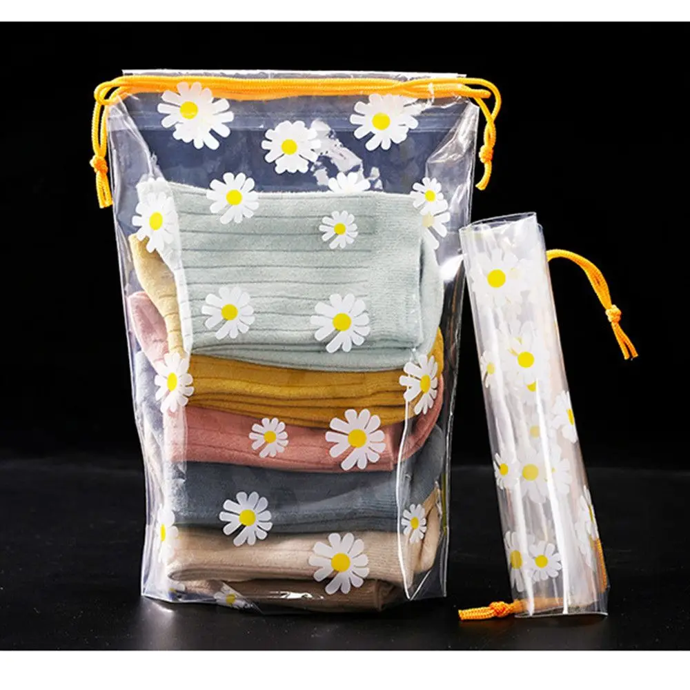 Storage Bag 1PC Drawstring Waterproof Packaging Matte Transparent Household Travel Clothing Wardrobe Foldable