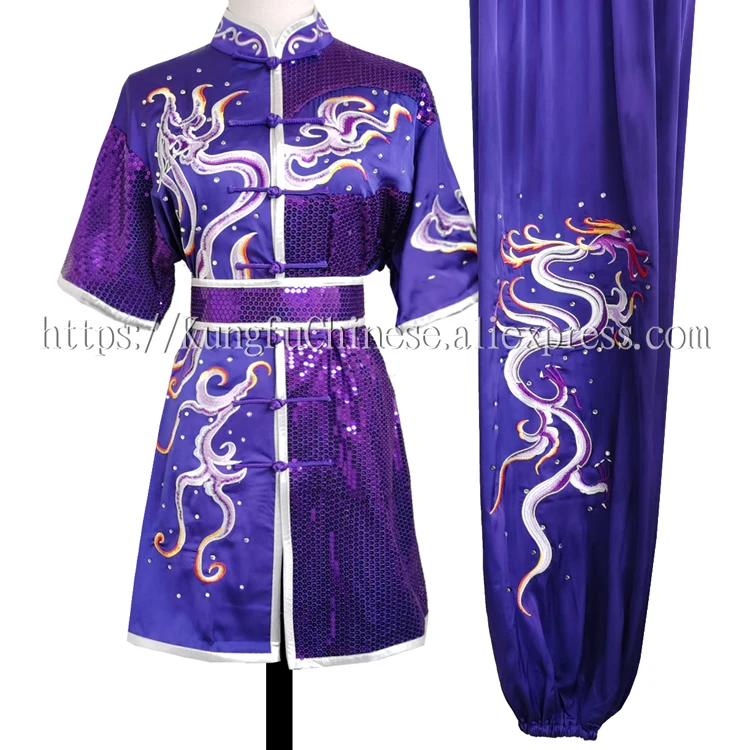 4 Color Loose Dragon Clothes Chinese Wushu fashion Uniform clothing Suit child 