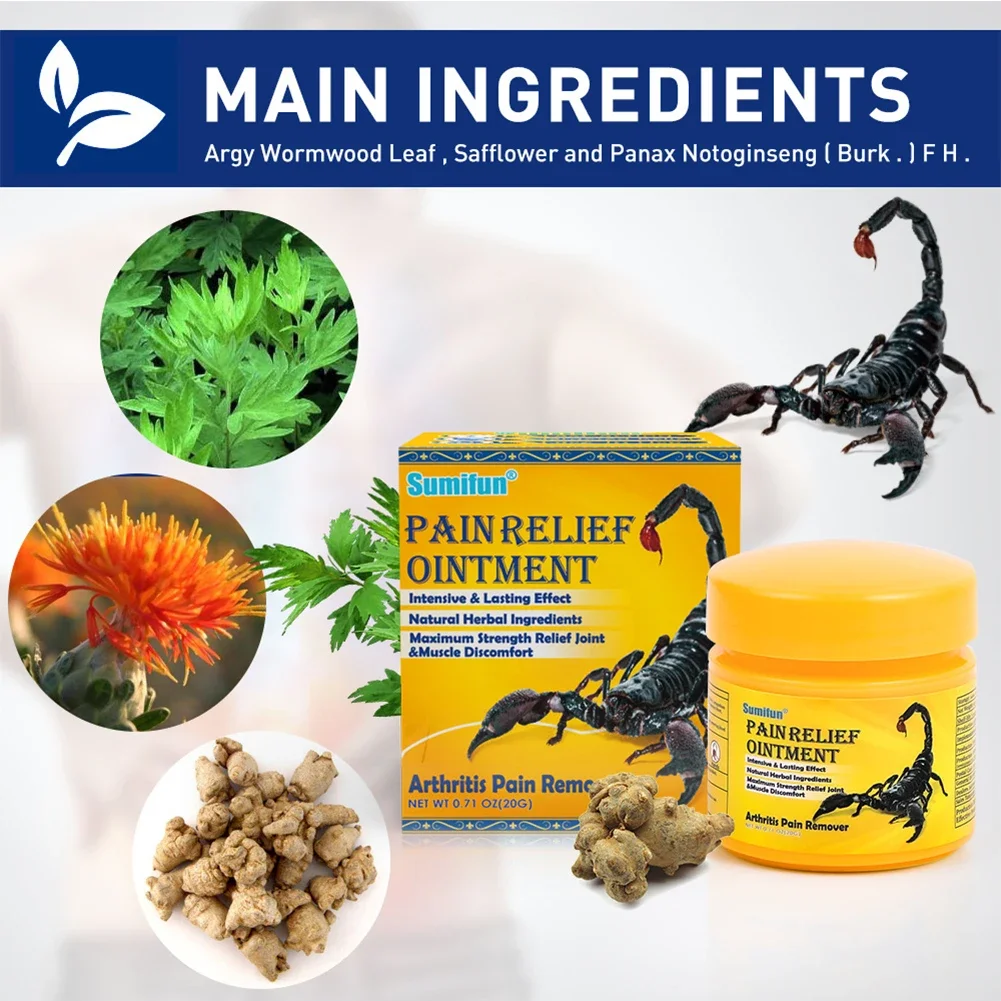 Scorpion Venom Chinese Pain Relieve Cream Rheumatoid Arthritis Joint Back Herbal Analgesic Balm Pain Relief Ointment pain relief cream,knee pain relief cream