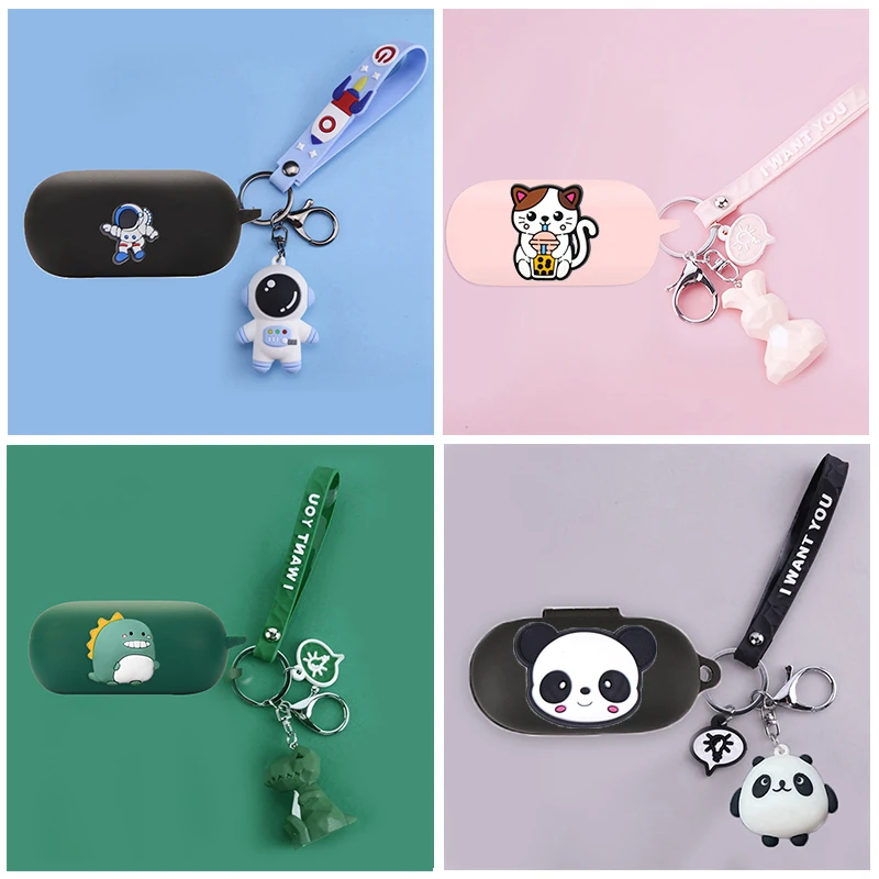 Per Samsung Galaxy Buds 1 2 3 Case Buds Plus + Cartoon Astronauti/Pandas/Cat Animal Auricolari In Silicone Cover Cute