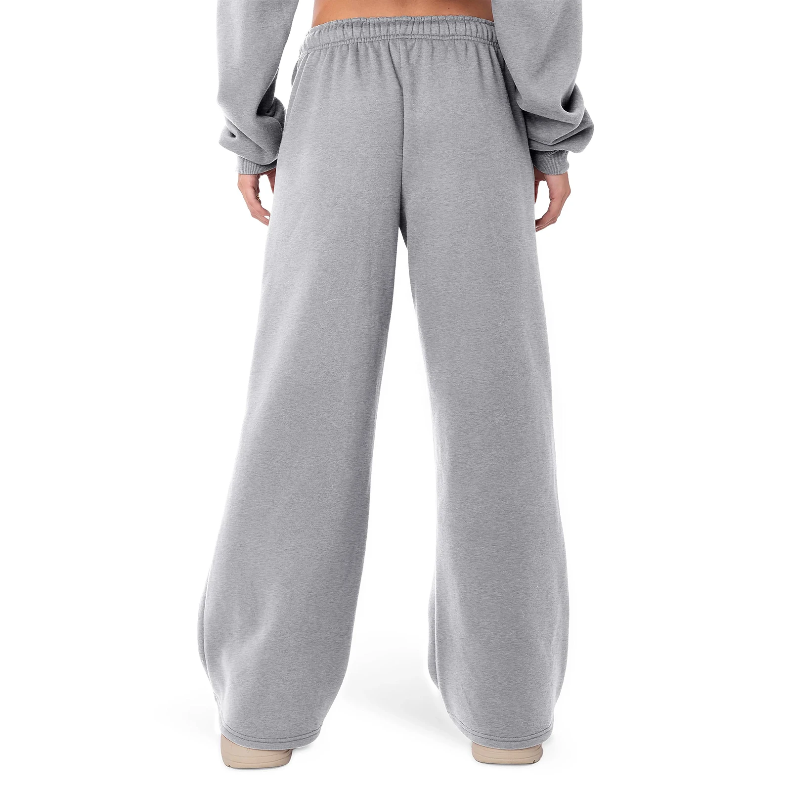 Women s Causal Trouser Drawstring High Waist Jogger Pants Baggy Straight Wide Leg Sweatpants with Pockets 6