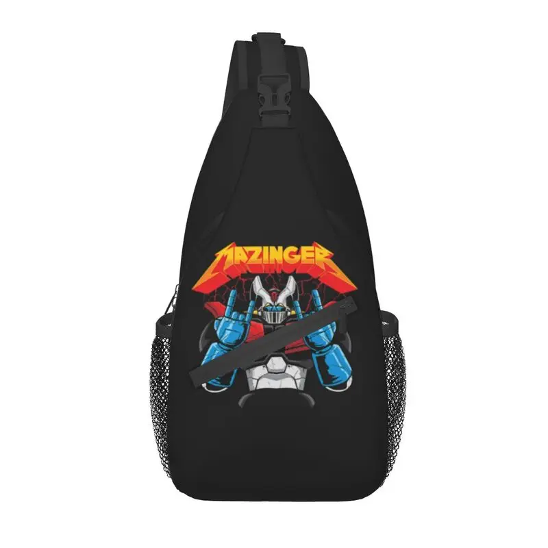 

Customized Mazinger Z Sling Bags Men Cool UFO Robot Anime Shoulder Chest Crossbody Backpack Cycling Camping Daypack