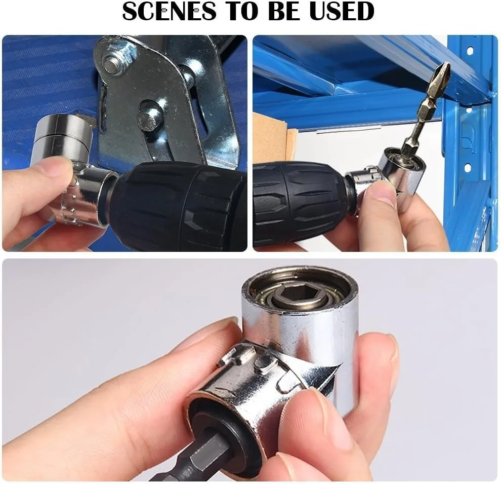 Impact Grade 105 Degree Angle Screwdriver Socket Adapter Screwdriver Bit Power Hand Tool Part Nut Attachment