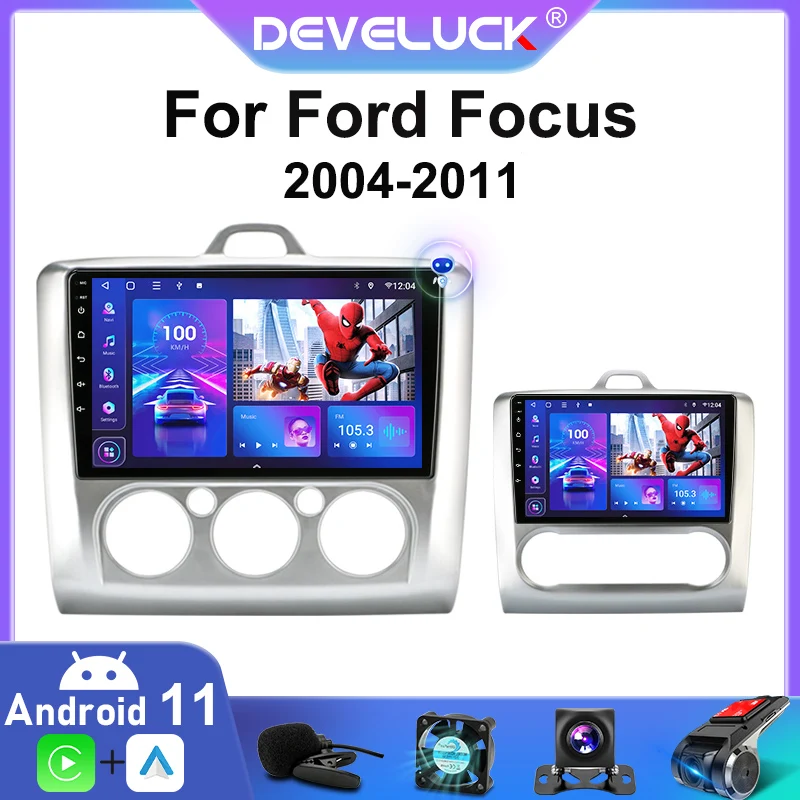 Автомагнитола 2DIN на Android 11 мультимедийный видеоплеер для Ford Focus 2 3 Mk2/Mk3 2004-2011