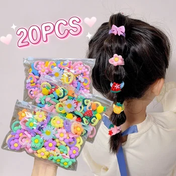 10/20 Pz/set Cute Cartoon Gomma Fasce Elastiche Dei Capelli Delle Ragazze Non Mal di Capelli Piccolo Scrunchie Per Bambini Dolce Legami Dei Capelli Accessori Per Capelli 1