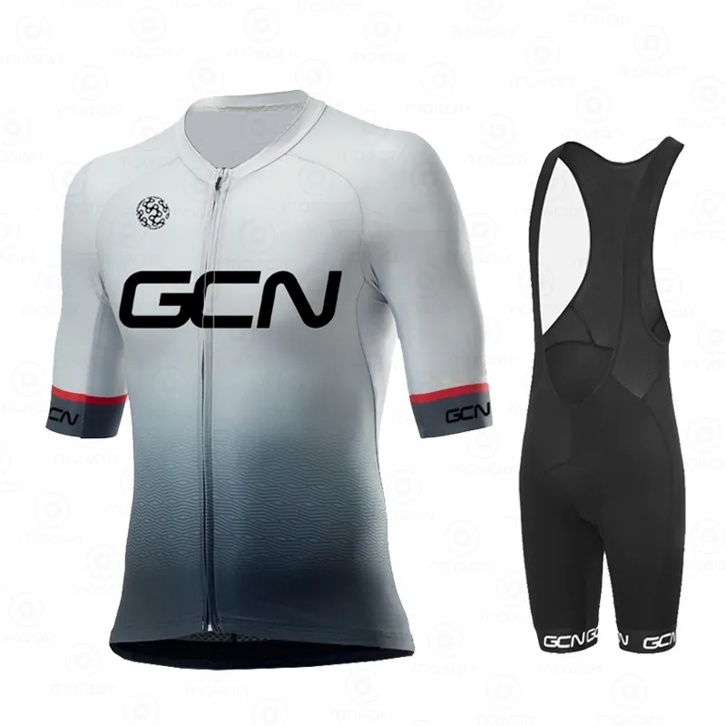 GCN 2022 New Pro Cycling Jersey 19D Bib Set MTB Uniform Bike Clothing
