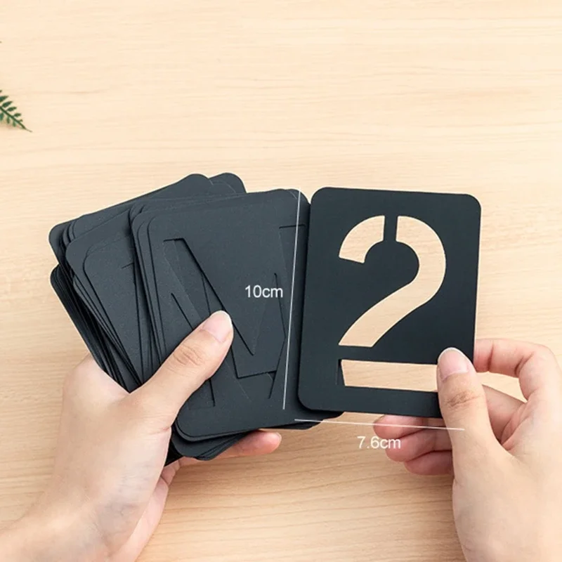 42 Pieces/Set Letter Number Stencil Set Plastic Alphabet Painting Templates Mold Kit for Painting on Wall Home Decor