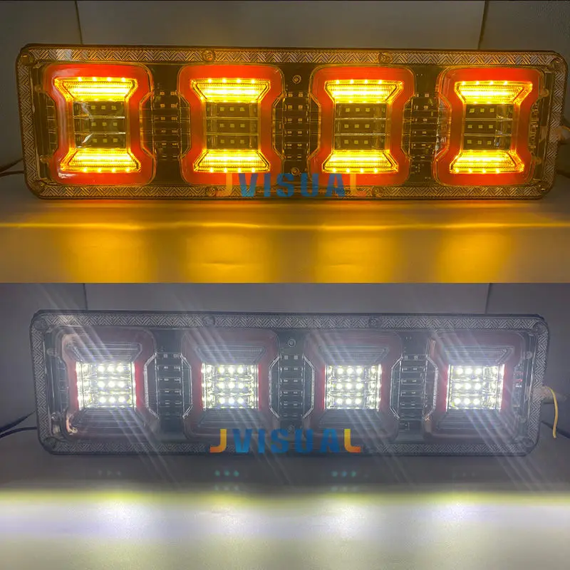 2x 46cm Waterproof LED Truck Trailer Lorry Caravan Taillight Warning Light Rear Taillight stop lorry Bus Brake Reverse turn lamp led tail lights led warning lights