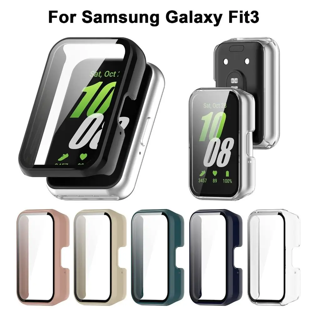 

Защитный чехол для Samsung Galaxy Fit 3, полное покрытие, защита экрана, пленка из закаленного стекла, бампер для Galaxy Fit3, корпус смарт-часов